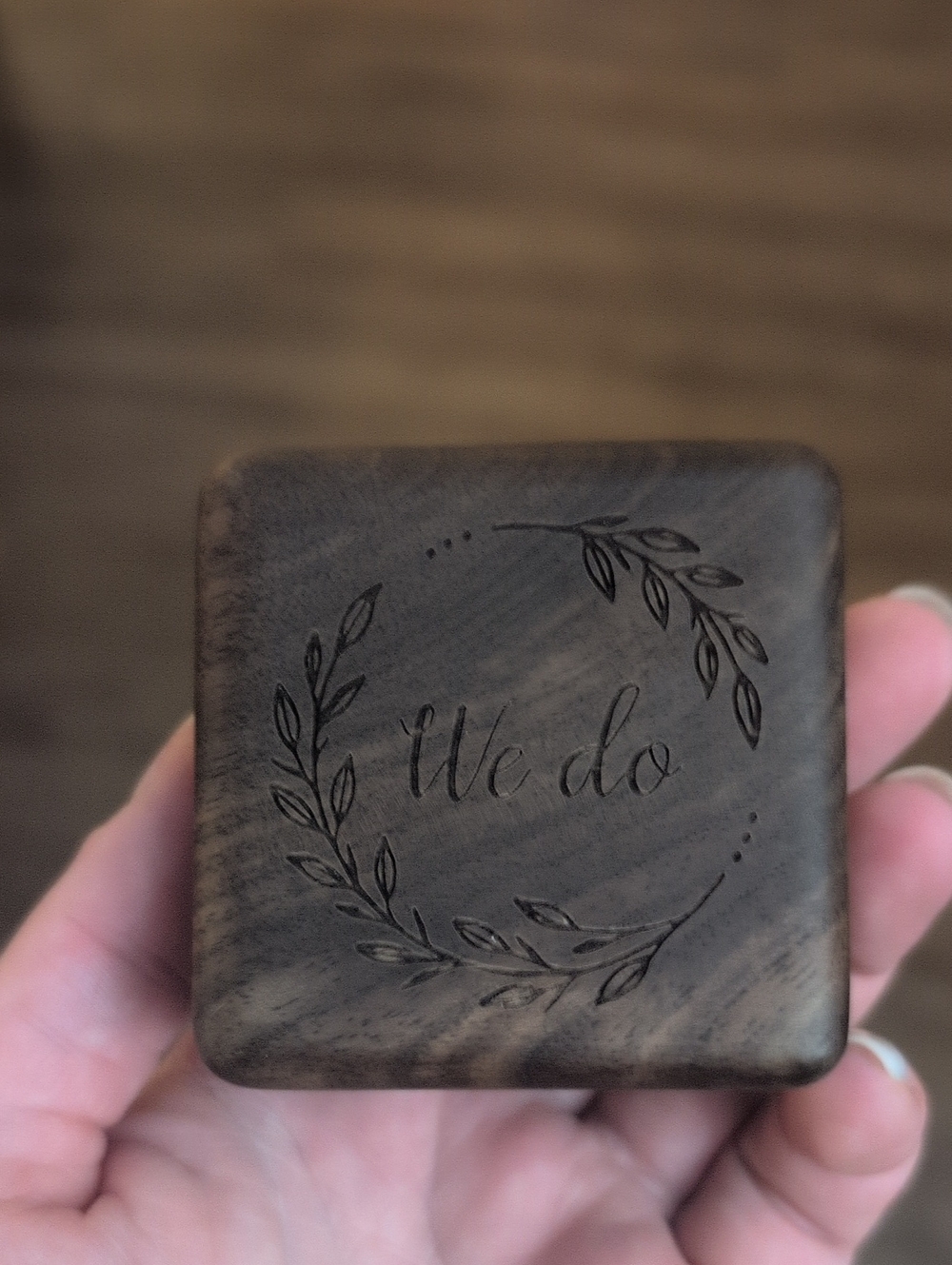 "We Do" - Wedding Ring Box